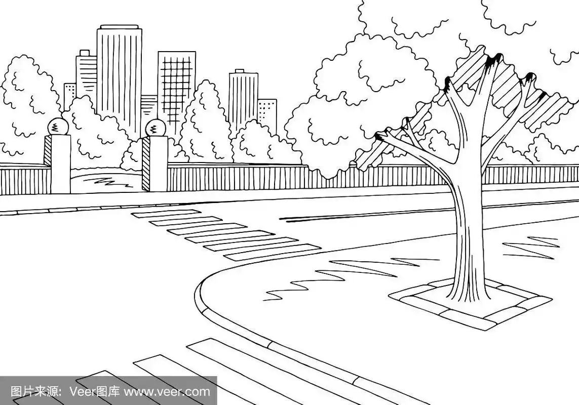 绘画插图,街道,矢量,地形,路