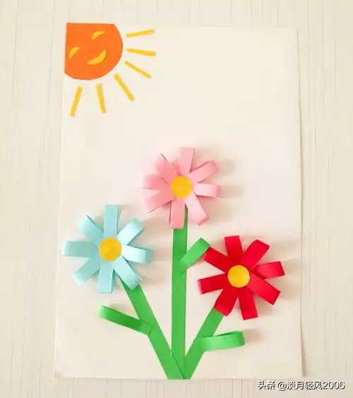 节日贺卡制作(三八节手工,用纸条做贺卡的教程,简单好看,送给妈妈和