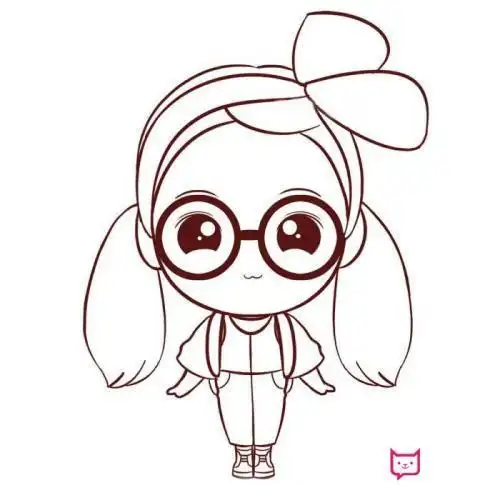 萌萌的简笔画动漫人物