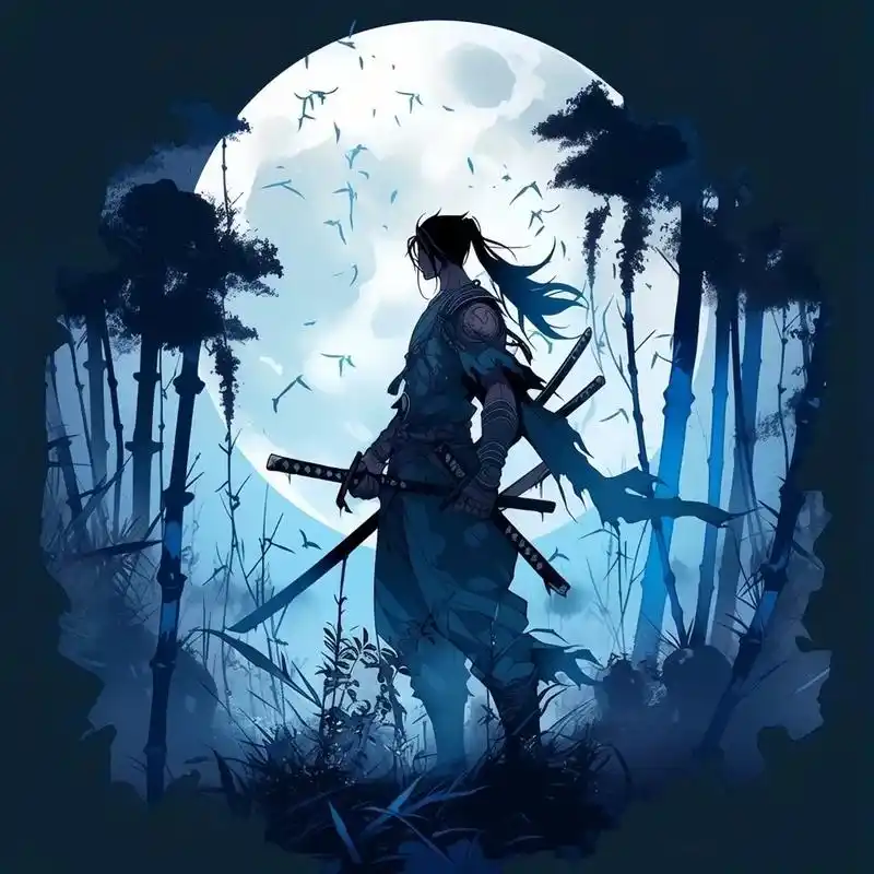 水墨风插画古风武侠人物头像,让我们一起侠客江湖之中#动漫头像和壁纸