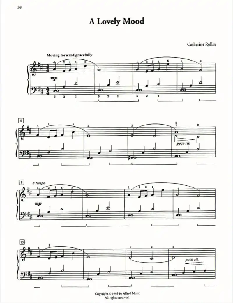 今日分享～罗琳《a lovely mood》钢琴正谱!#al - 抖音