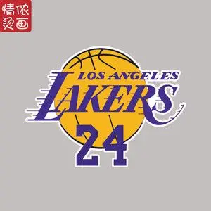 湖人24号科比球衣图案热转印烫画衣服图案贴高弹耐水洗篮球logo贴