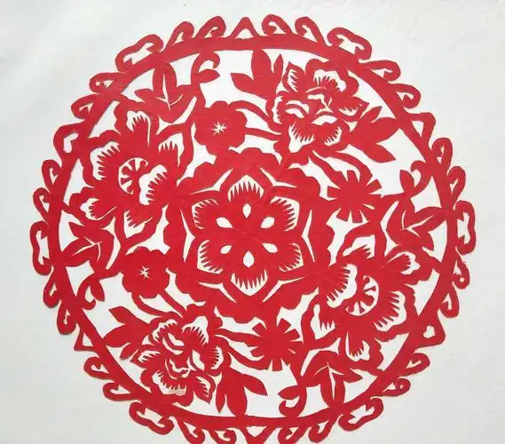 其它 我的剪纸我的爱 写美篇春花 喜花 团花 人物图案 剪纸的各种类形