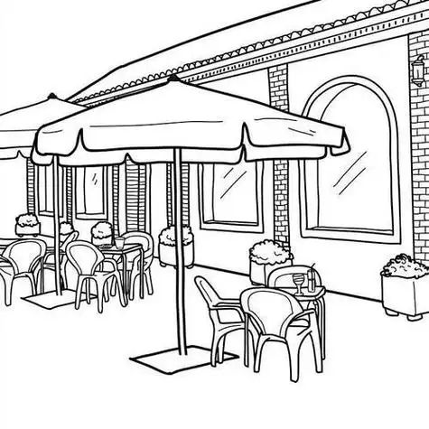 餐厅儿童简笔画