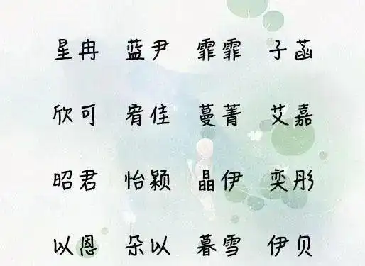 取名字打分测试:取名字女孩大全免费:小清新文艺范的名字,家长百分百