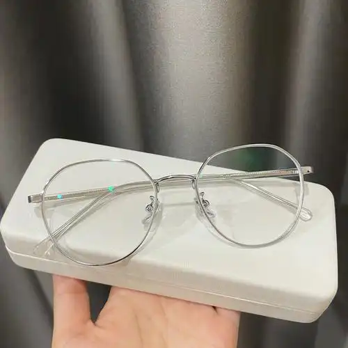 热巴同款银色镜框78超显气质近视眼镜