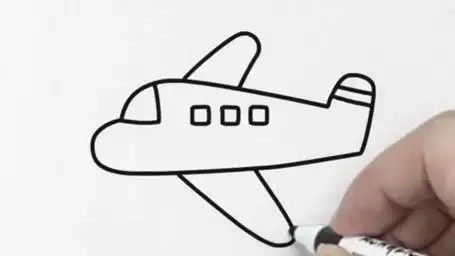 这样画飞机,简单又好看