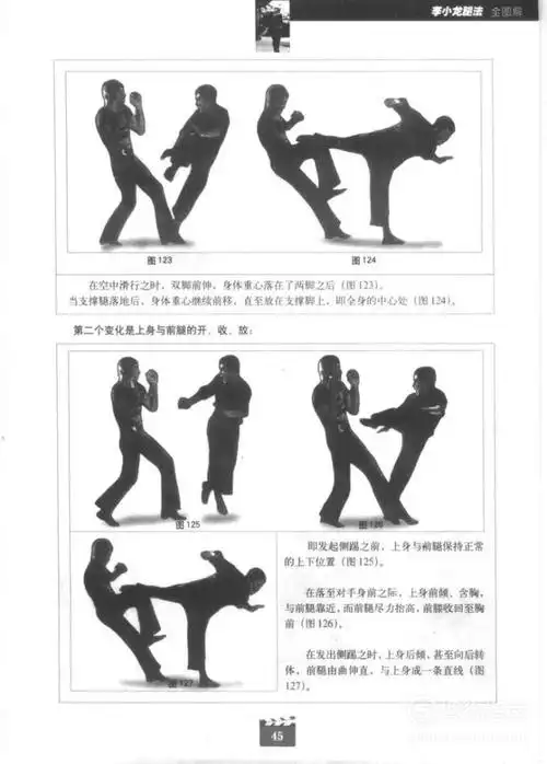 截拳道基本腿法全图解李小龙腿法