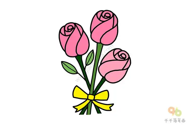 玫瑰花简笔画简单好画