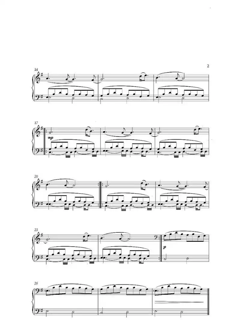 free lucky钢琴谱   98