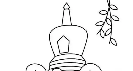 北京白塔简笔画法