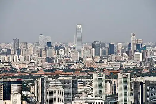 鸟瞰,北京,全景,中国