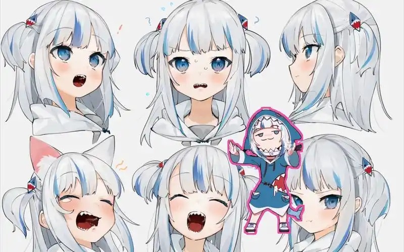 搞了个小鲨鱼gura的壁纸