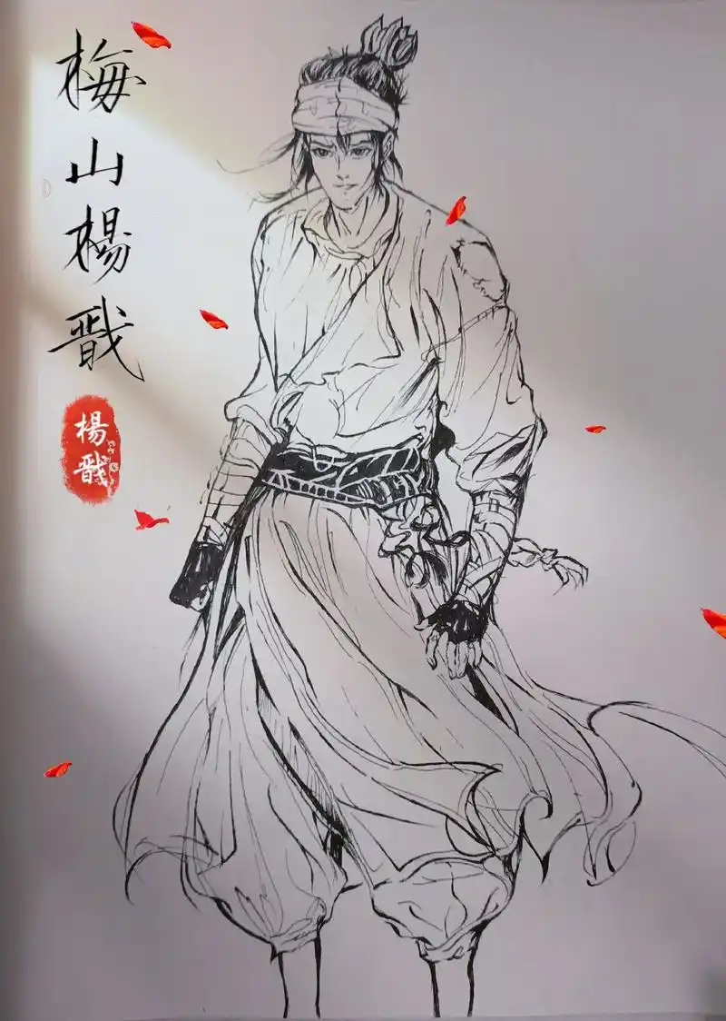 铅笔画不出细节,直接上圆珠笔#手绘#梅山杨戬 - 抖音