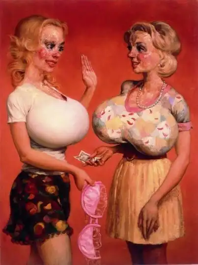 john currin 《jaunty and mame》