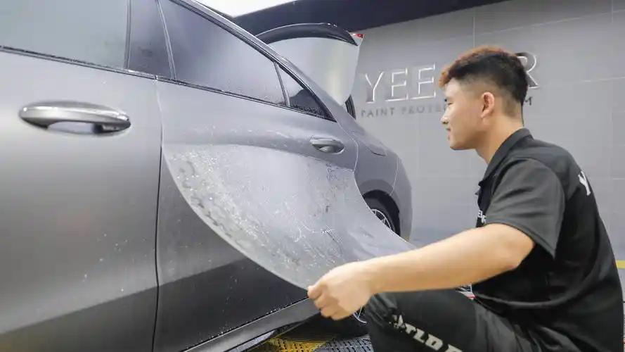 奔驰cla 35 磨砂灰贴隐形车衣yeecar_搜狐汽车_搜狐网