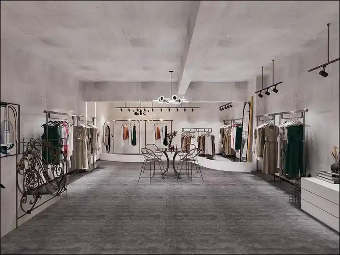 服装店现代工业风女装直播间