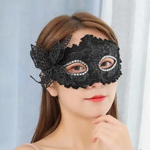 家柏饰corated化妆舞会面具女半脸成人面具cos舞蹈面具儿童情趣万圣节