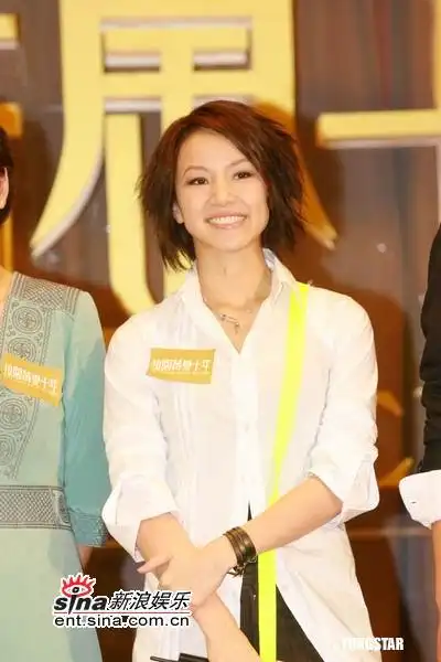 组图:陈奕迅何韵诗出席记者会 谈自己学生时代