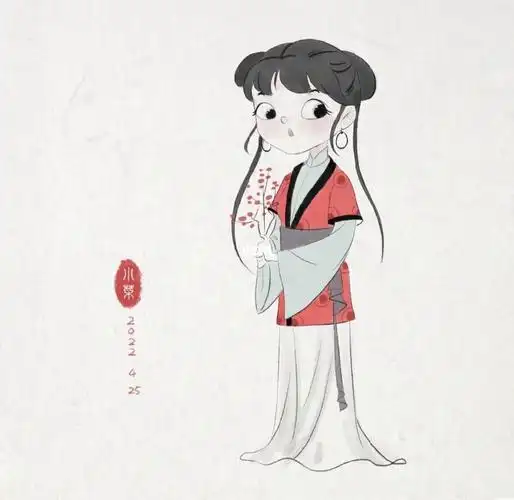 绘画日签-花袭人