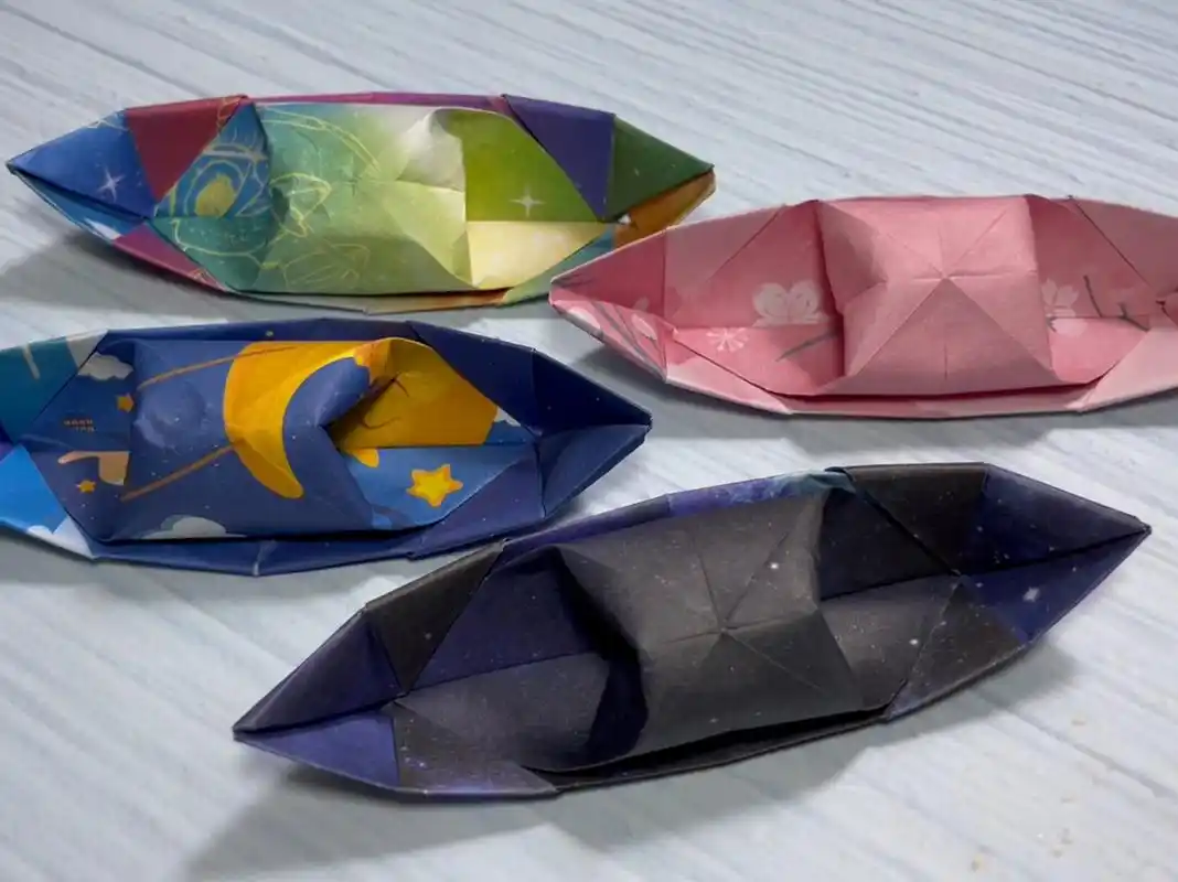 折纸乌篷船,小船的折法,手工制作