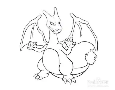 如何绘制神奇宝贝中的喷火龙