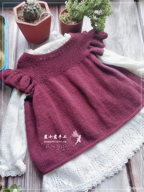 编织服饰(2020年第25周热门作品)1,【蓝小落】蔓越莓-宝宝背心裙(附