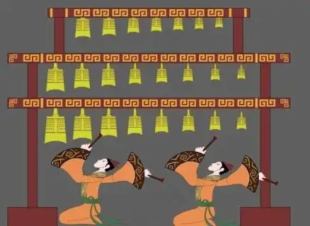 手绘乐器编钟插画图片ai矢量模版下载