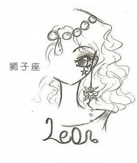 12星座狮子座动漫娃娃简笔画