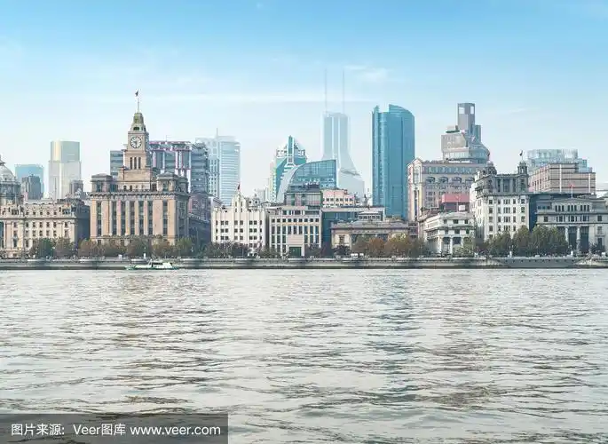上海黄浦区外滩全景