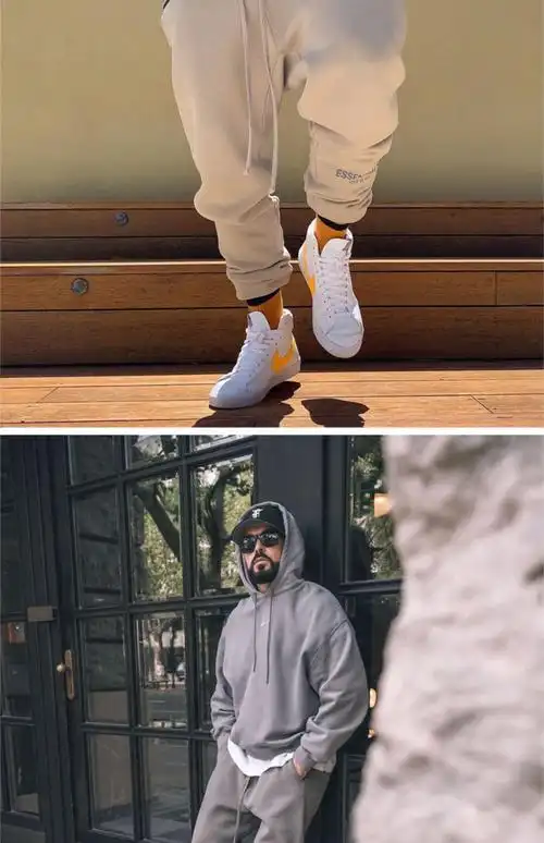 fog复线长裤子高街潮牌休闲束脚卫裤男 卡其色(加绒款) m(身高170-180