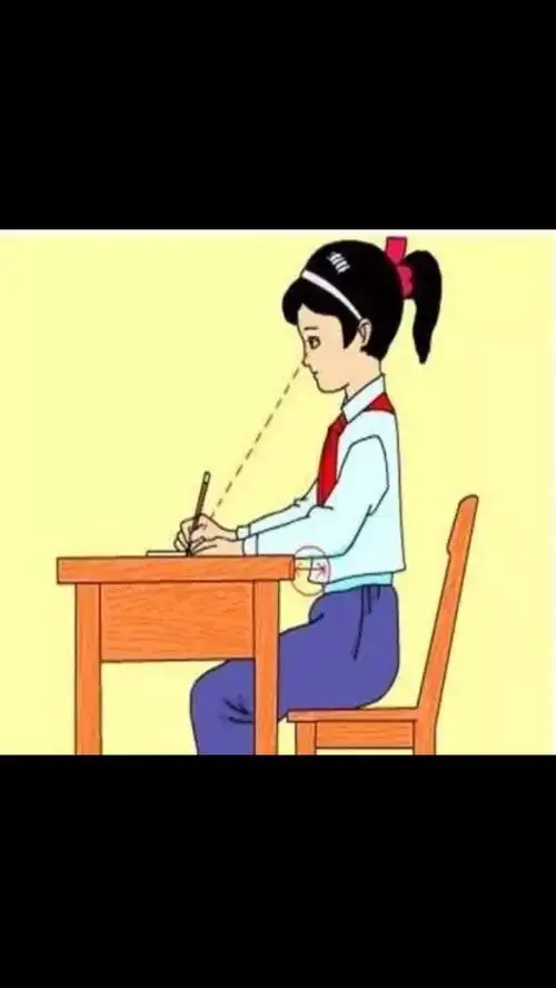 正确的坐姿,写字姿势和握笔方法