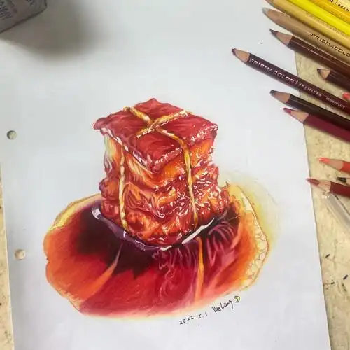 彩铅五花肉