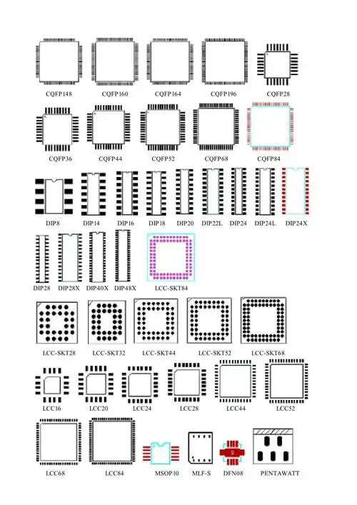 常见元器件pcb封装图