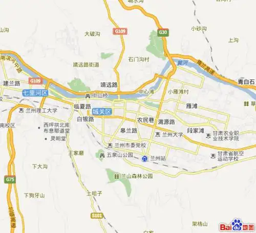 展开全部 兰州市地图