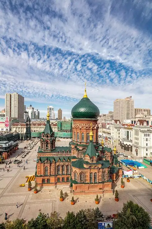 哈尔滨索菲亚大教堂外部—正版高清下载,购买_视觉中国图片素材中心