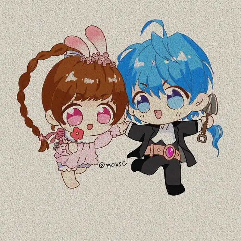 卡通画教程/三哥和小舞 画了小舞姐 怎么可能不画唐三呢 原创是wb上面