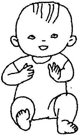 幼儿观看节目拍手简笔画