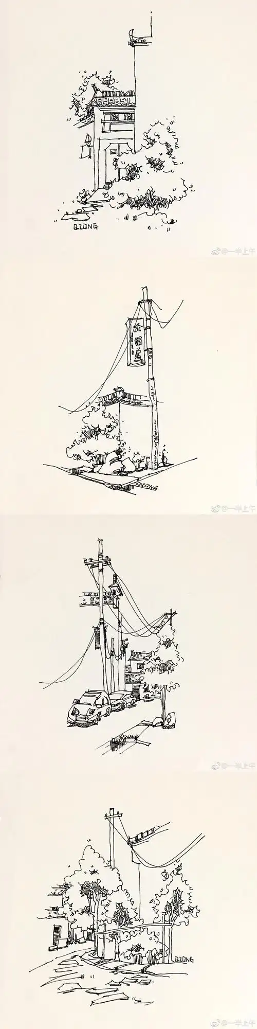 速写风景小场景