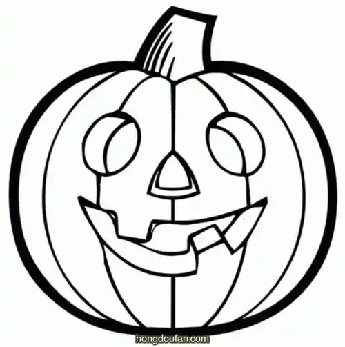 7张万圣节南瓜小鬼头卡通手绘简笔画