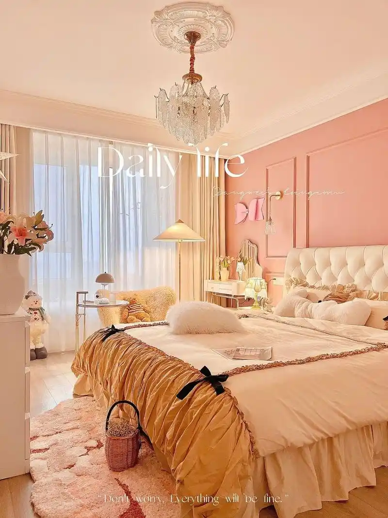 卧室布置分享|听说这是女生都爱的奶油卧室 96嗨,大家好~我是蔷薇 *