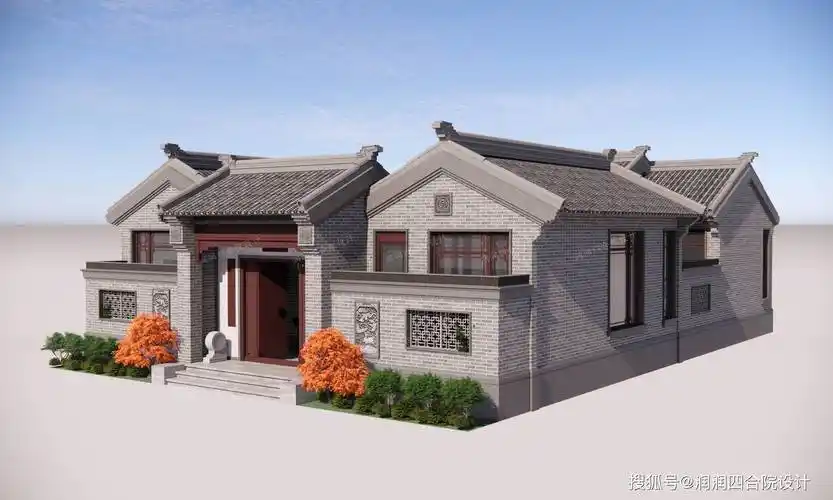 一层四合院透视图——润润四合院设计刘鹰原创一层四合院透视图——润