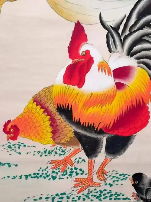 旧藏精品,齐白石手绘百财大吉大利图立轴画