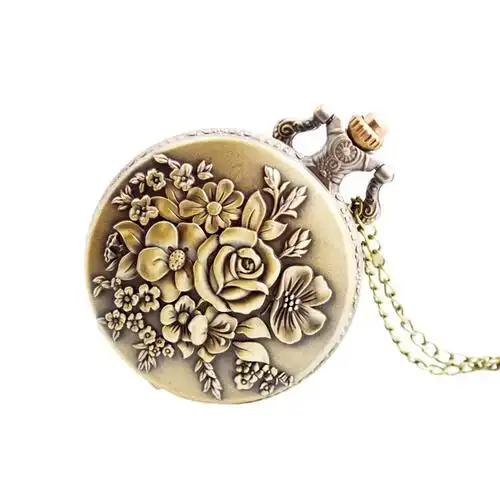 这款怀表真的太可爱了!翻盖设计很有复古感,小玫瑰花也很精致. - 抖音