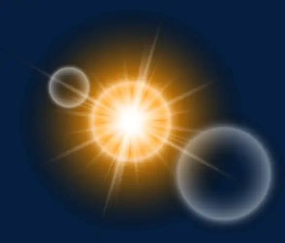 时尚简约金色太阳光晕效果装饰元素