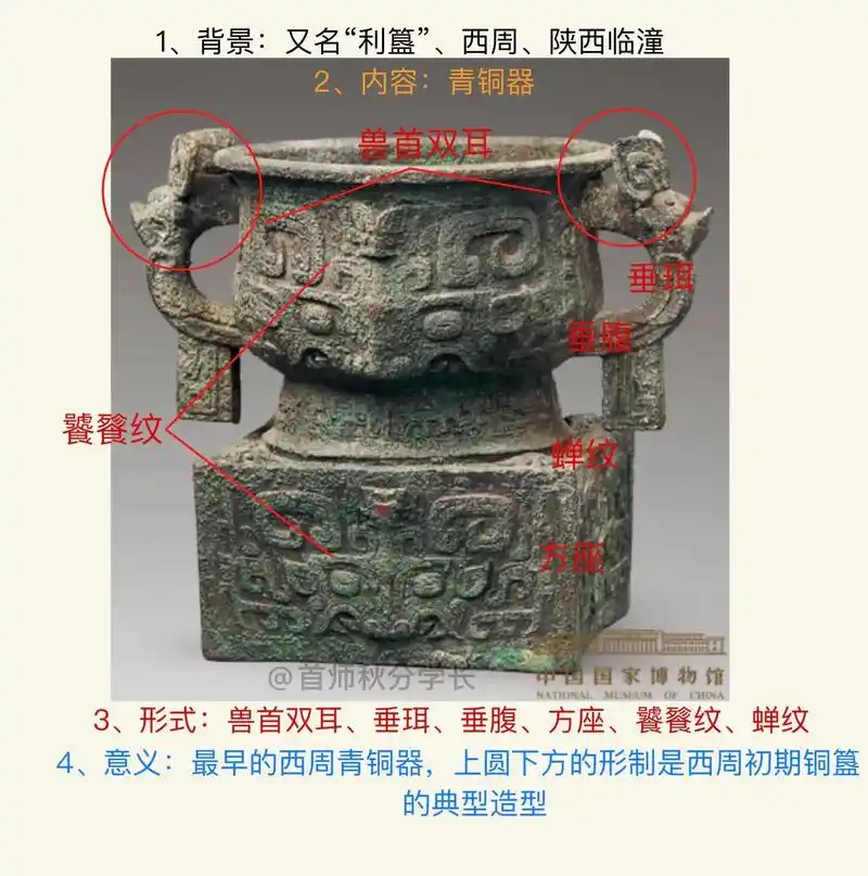 每天认识一件美术作品|武王征商簋.#让文物抖起来 #抖音百分 - 抖音