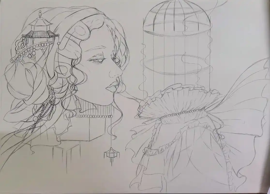 原创《局外人》#原创插画#手绘#人物绘画#针管笔 - 抖音