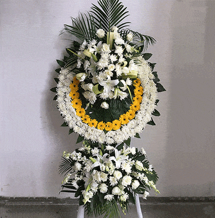 花圈订购的大小和形状如何选择?_花卉_尺寸_逝者