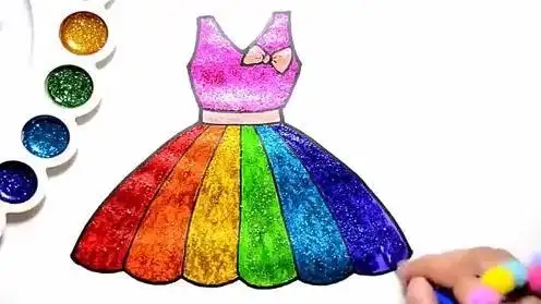 儿童简笔画漂亮的裙子裙子怎么简笔画花裙子简笔画儿童怎么花裙子简笔