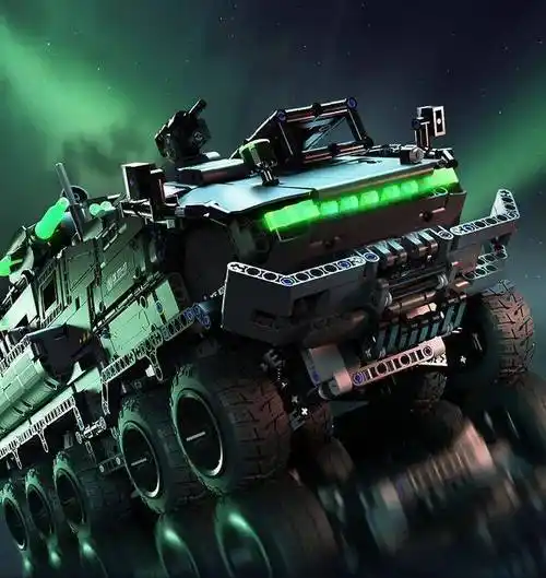 2800 零件还原装甲车,科幻迷沸腾了!_电影_运兵车_积木